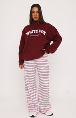 Be Good To Me Track Pants Pink Stripe
