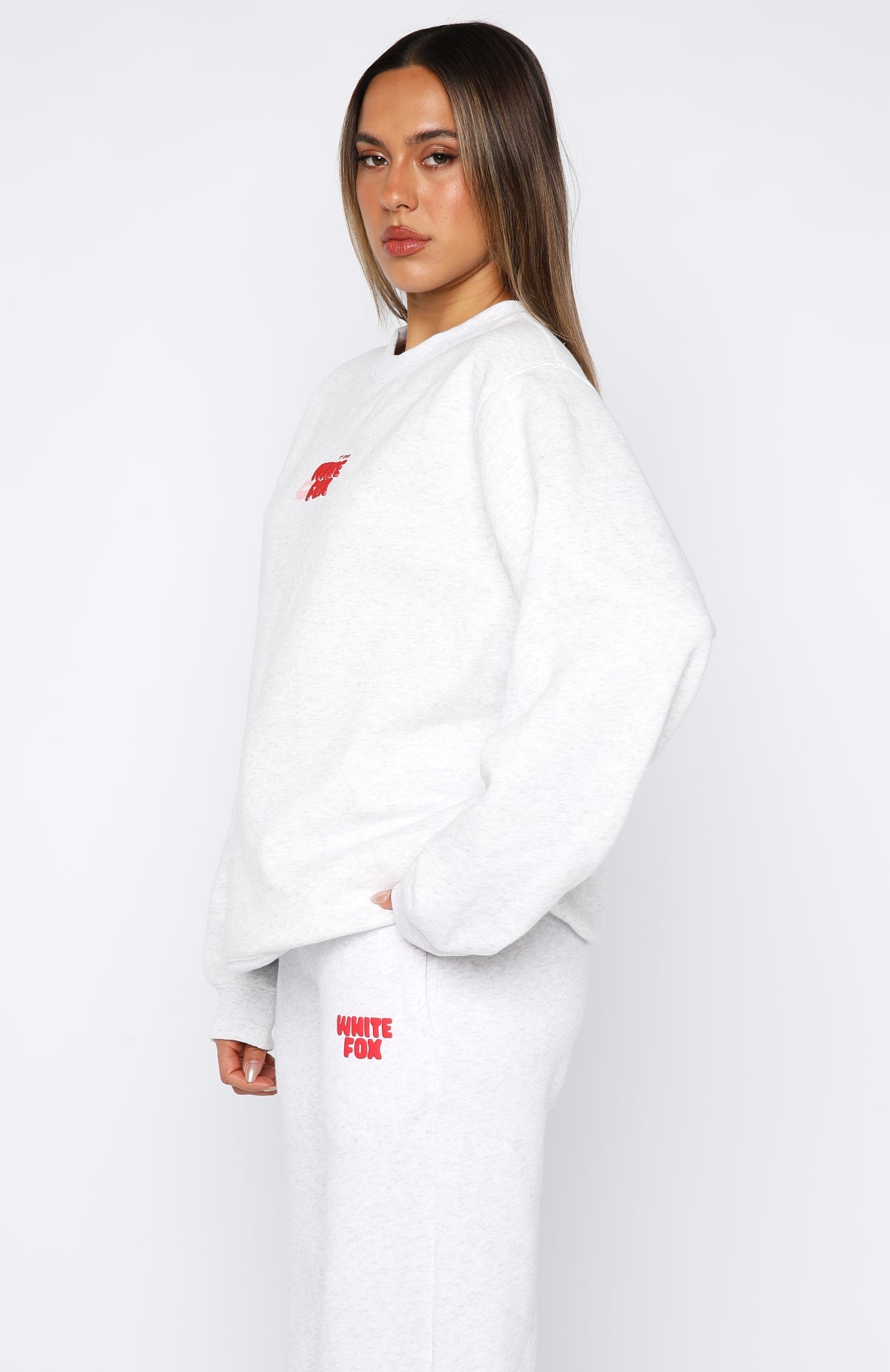 11th Street Sweet Kisses Oversized Sweater Cherry Glaze
